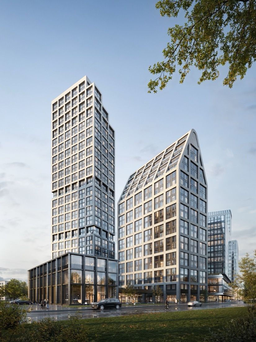 Three-Tower Business Quarter — architectural visualisation by Photoreal3d
