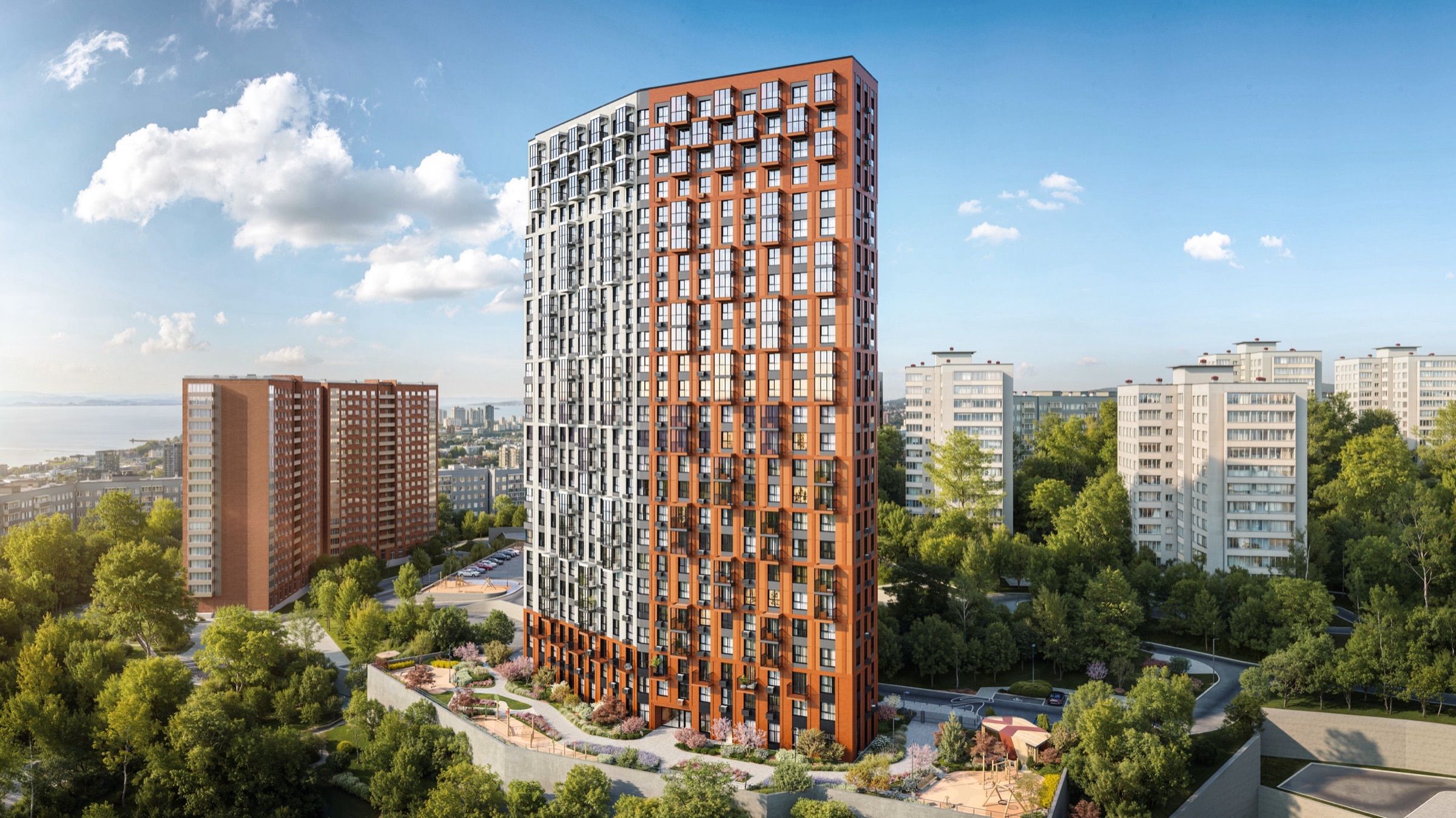 Coastal Residential Complex — architectural visualisation, frame 1
