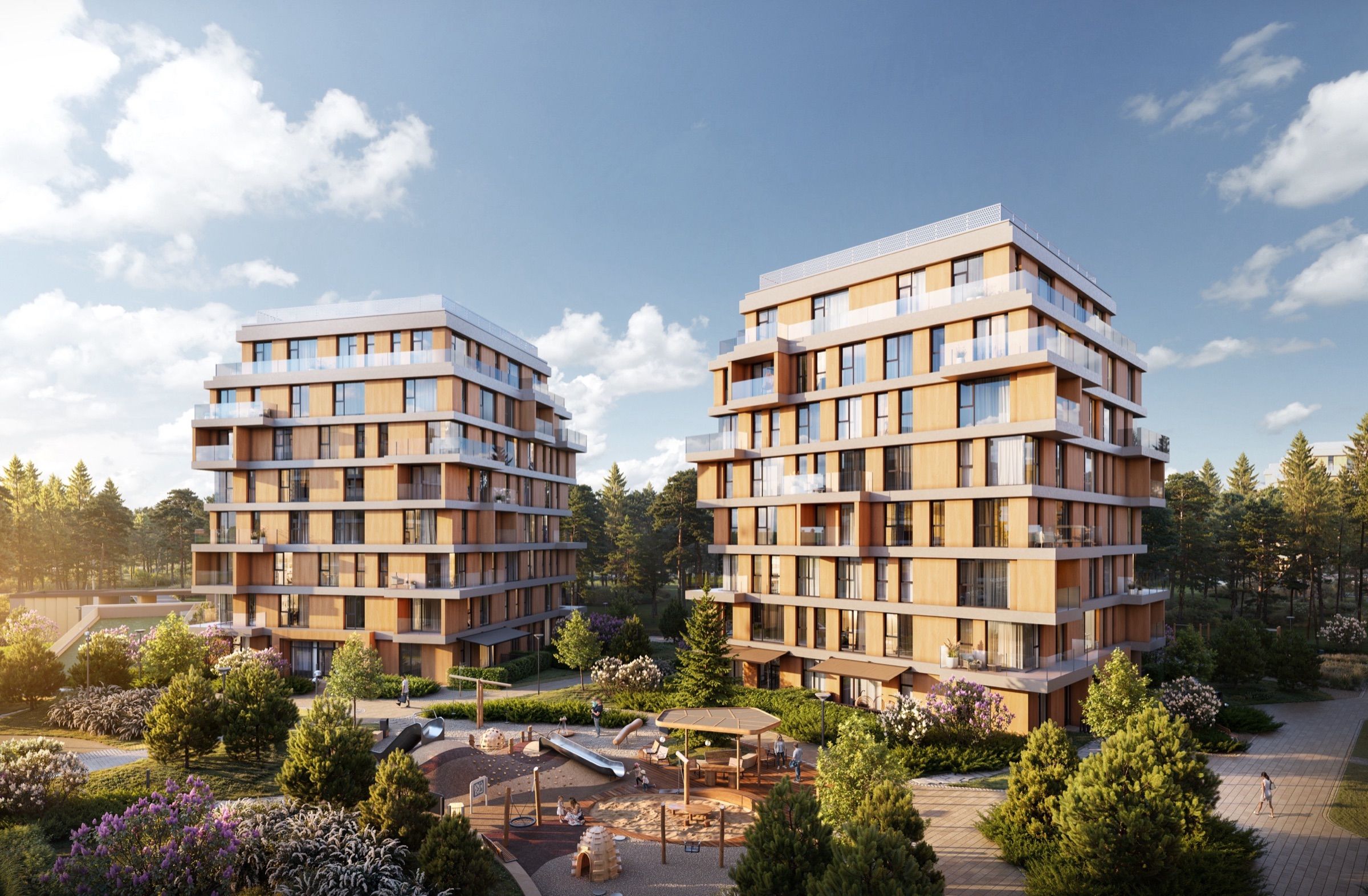 Forest-Edge Premium Residences — architectural visualisation, frame 1