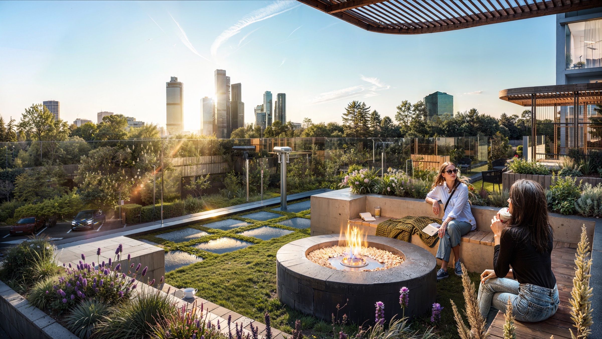 High-Rise Riverside Quarter — architectural visualisation, frame 2