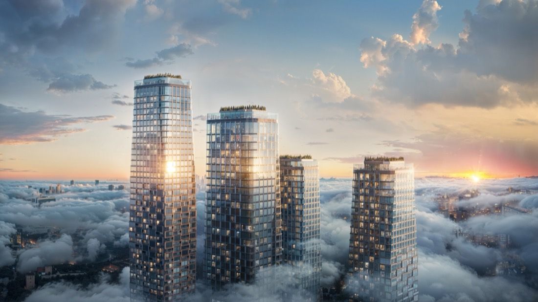 High-Rise Riverside Quarter — architectural visualisation by Photoreal3d
