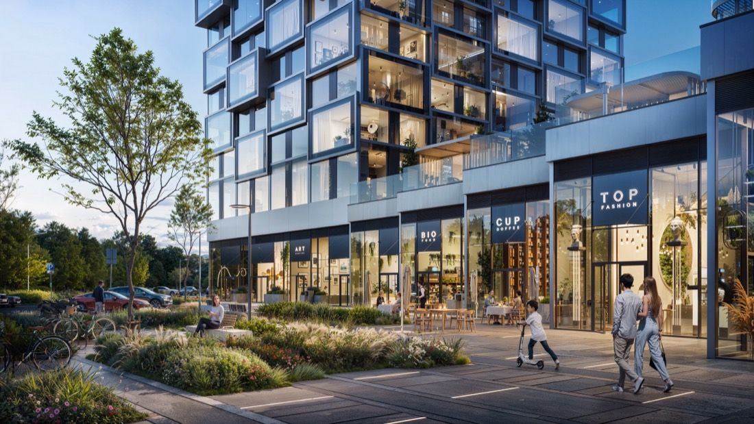 High-Rise Riverside Quarter — architectural visualisation by Photoreal3d