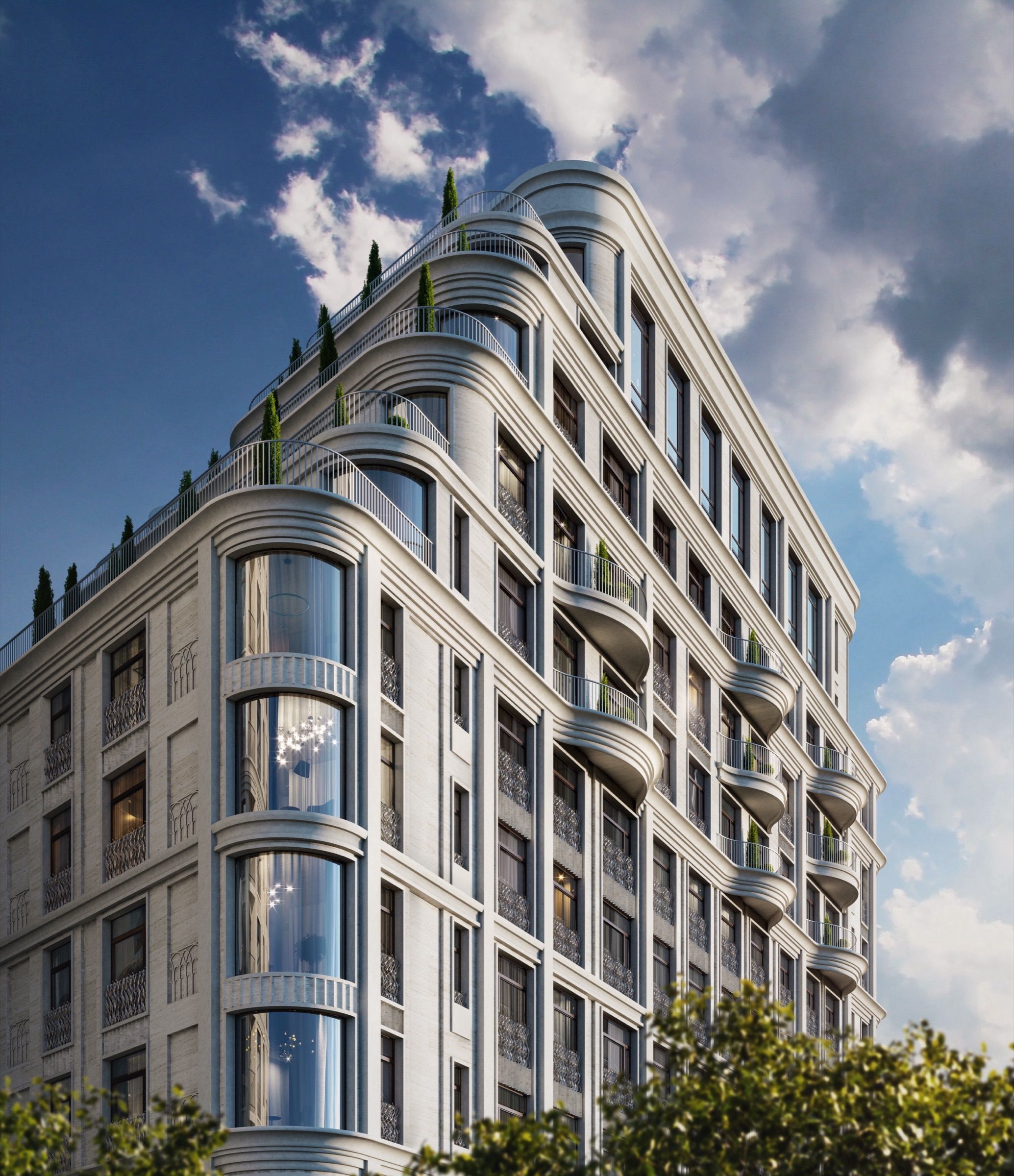 Neoclassical Boutique Residence — architectural visualisation, frame 2