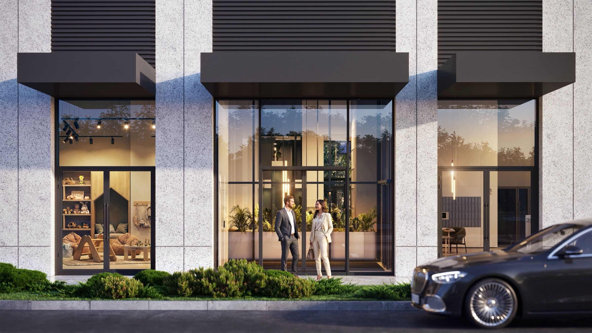Park-Corridor City Quarter — architectural visualisation, frame 13
