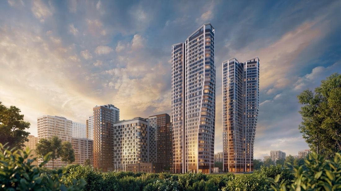 Park-Corridor City Quarter — architectural visualisation by Photoreal3d