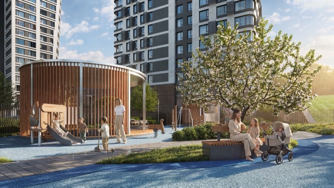 Park-Corridor City Quarter — architectural visualisation by Photoreal3d