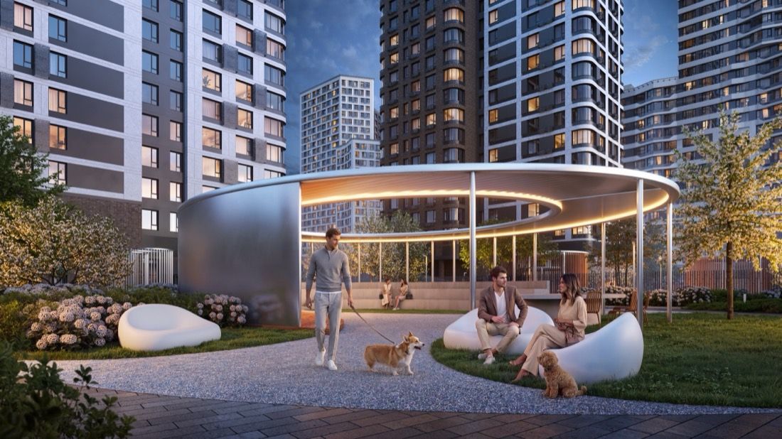 Park-Corridor City Quarter — architectural visualisation by Photoreal3d