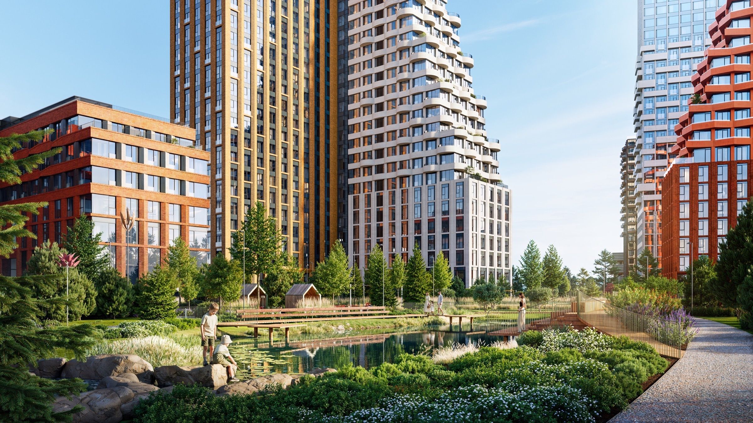 Park-Side Family Quarter — architectural visualisation, frame 4