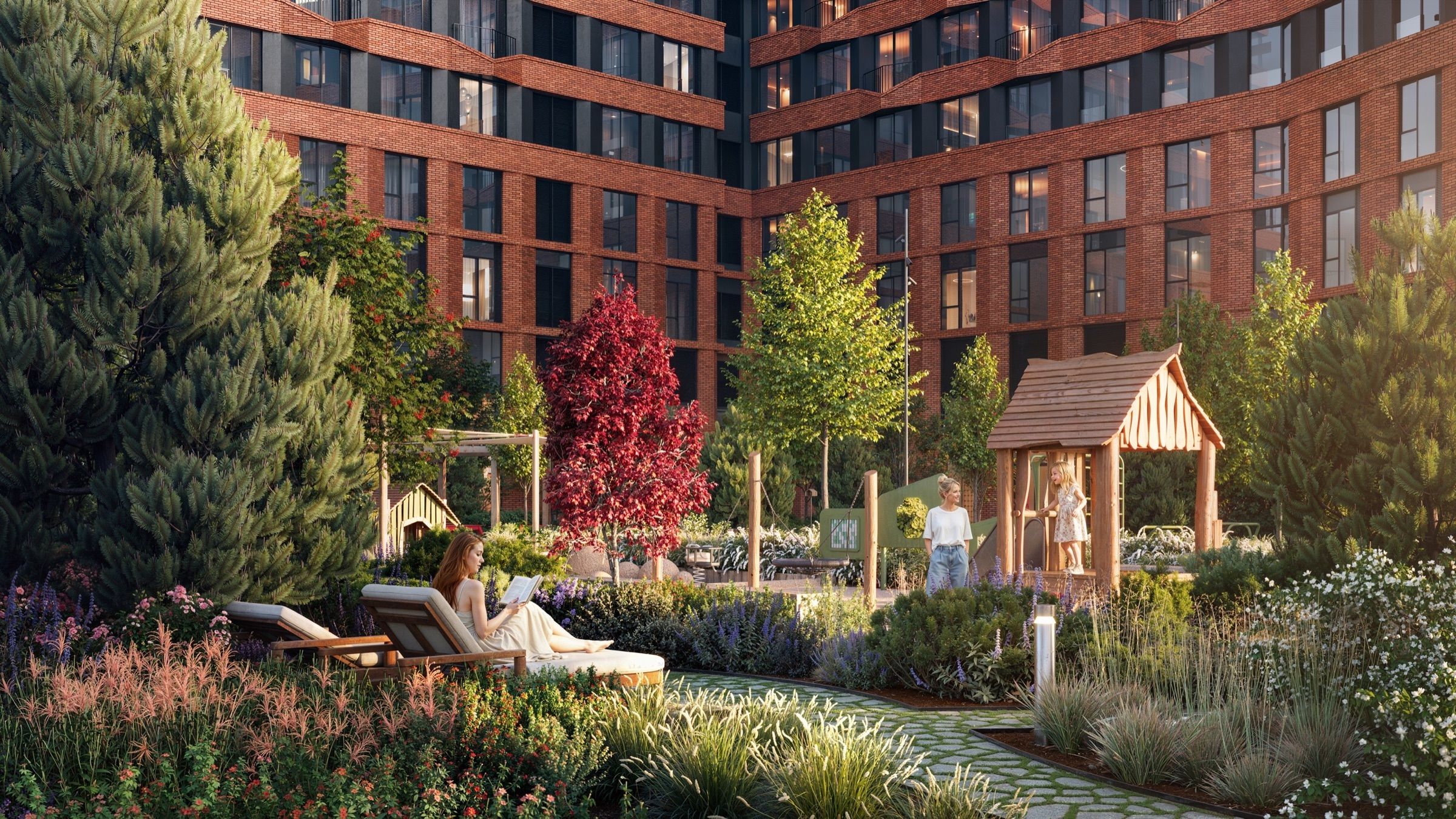 Park-Side Family Quarter — architectural visualisation, frame 8