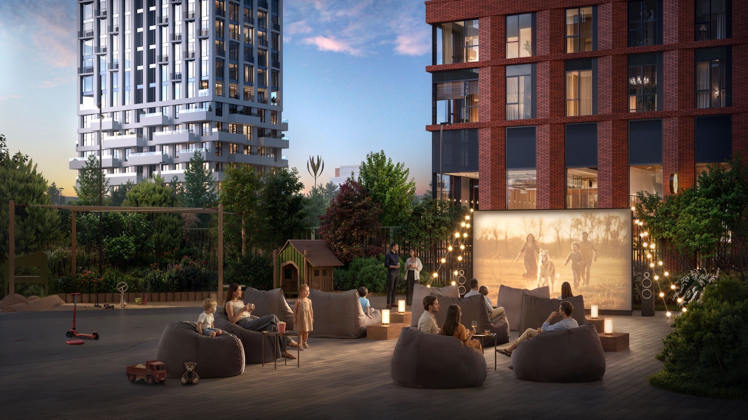 Park-Side Family Quarter — architectural visualisation, frame 9