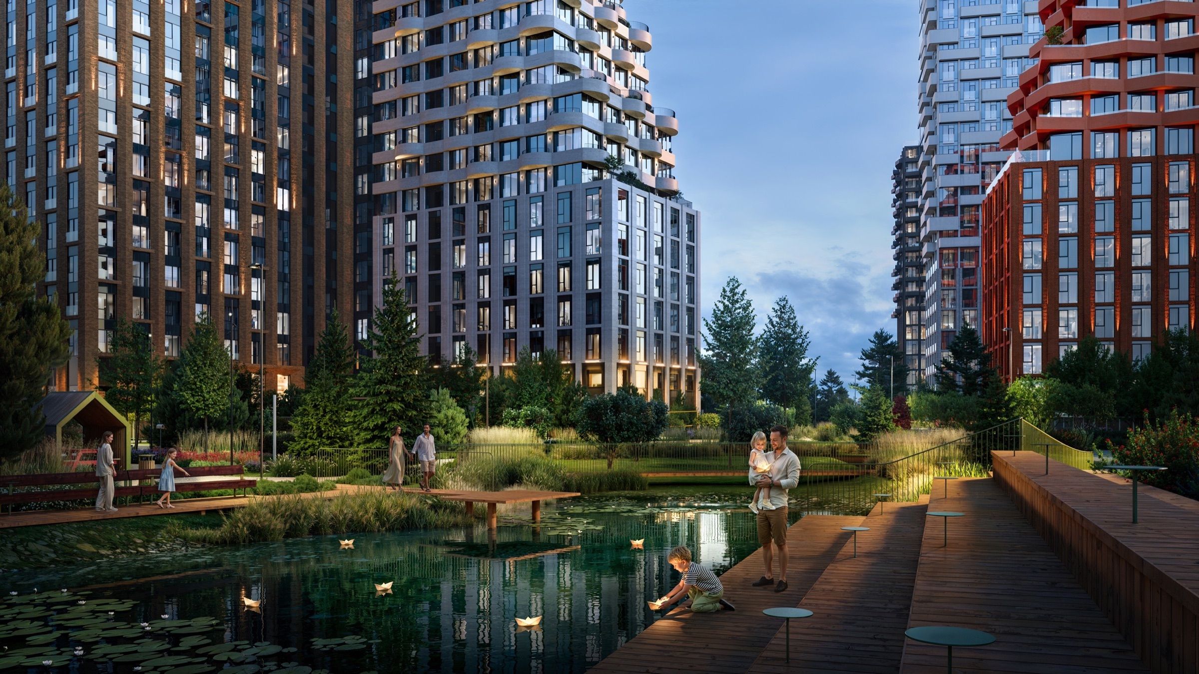 Park-Side Family Quarter — architectural visualisation, frame 10