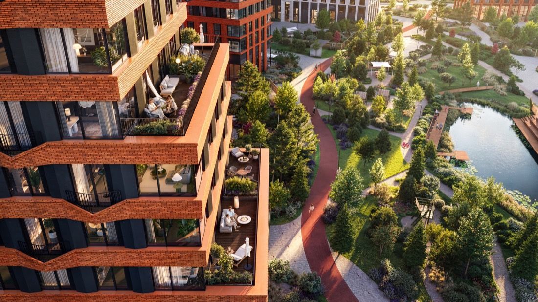Park-Side Family Quarter — architectural visualisation by Photoreal3d