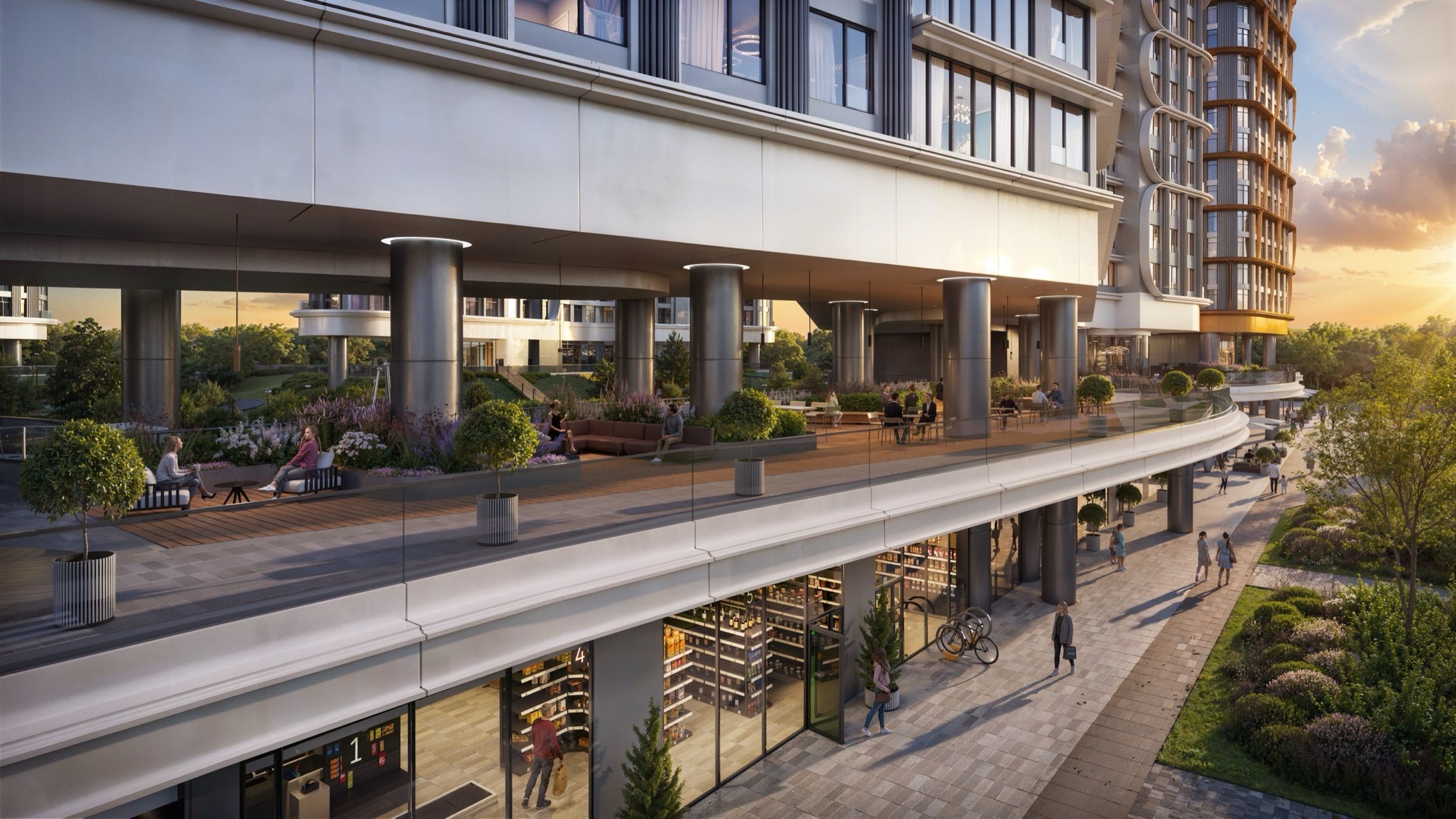 Peninsula Residential District — architectural visualisation, frame 10