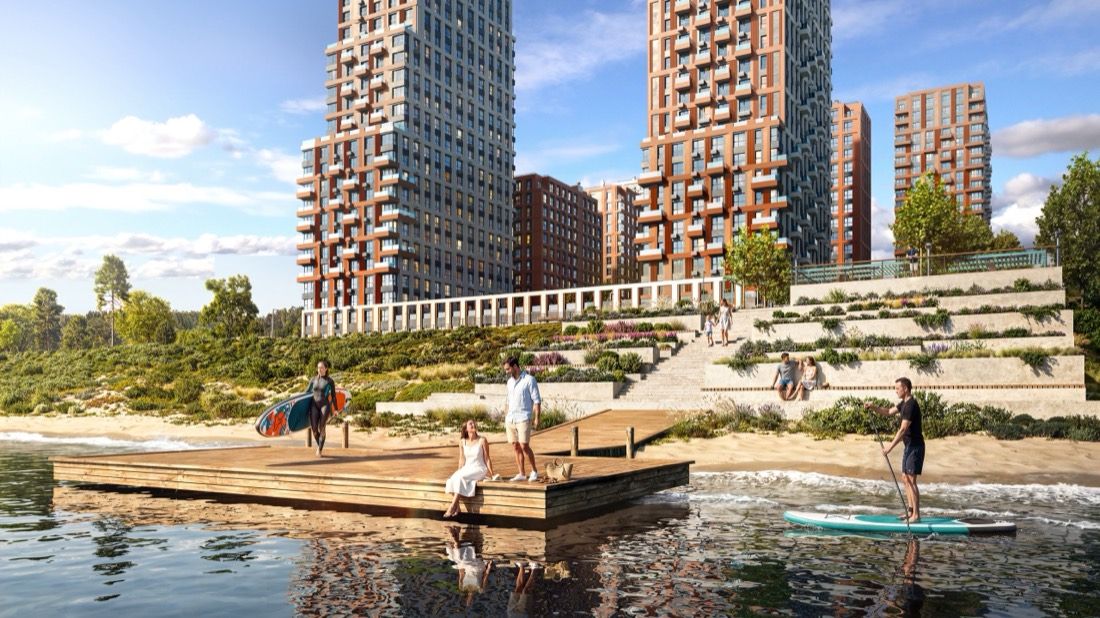 Riverfront Residential Complex — architectural visualisation by Photoreal3d