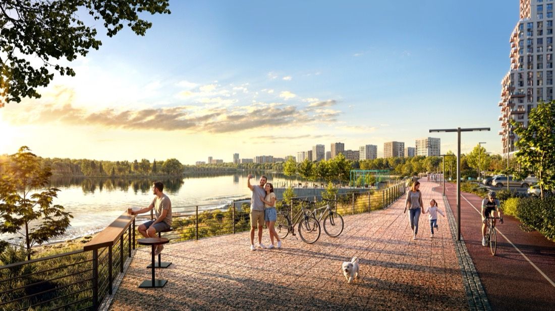 Riverfront Residential Complex — architectural visualisation by Photoreal3d