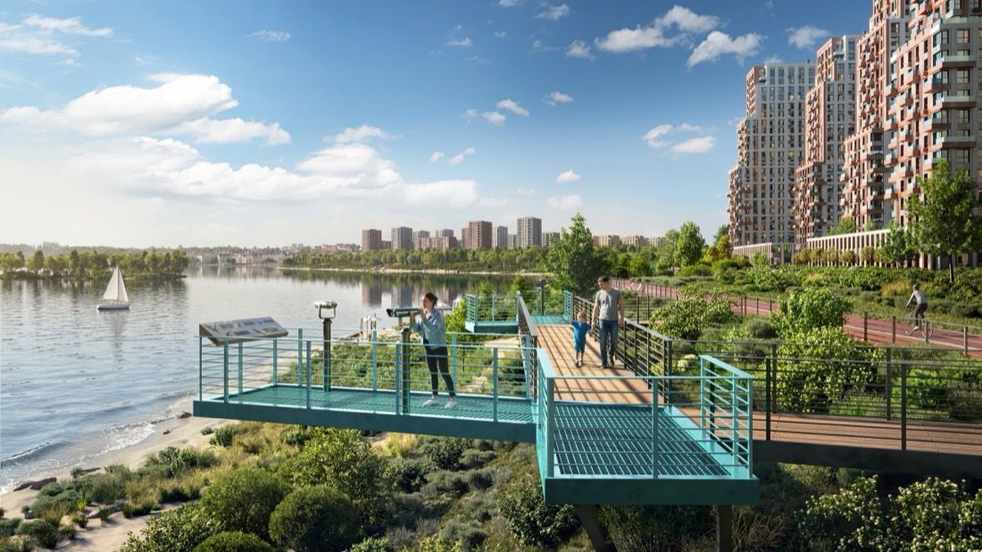 Riverfront Residential Complex — architectural visualisation by Photoreal3d