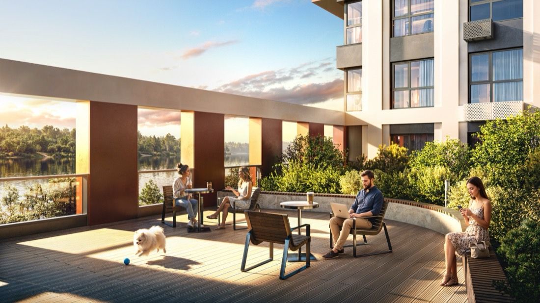 Riverfront Residential Complex — architectural visualisation by Photoreal3d