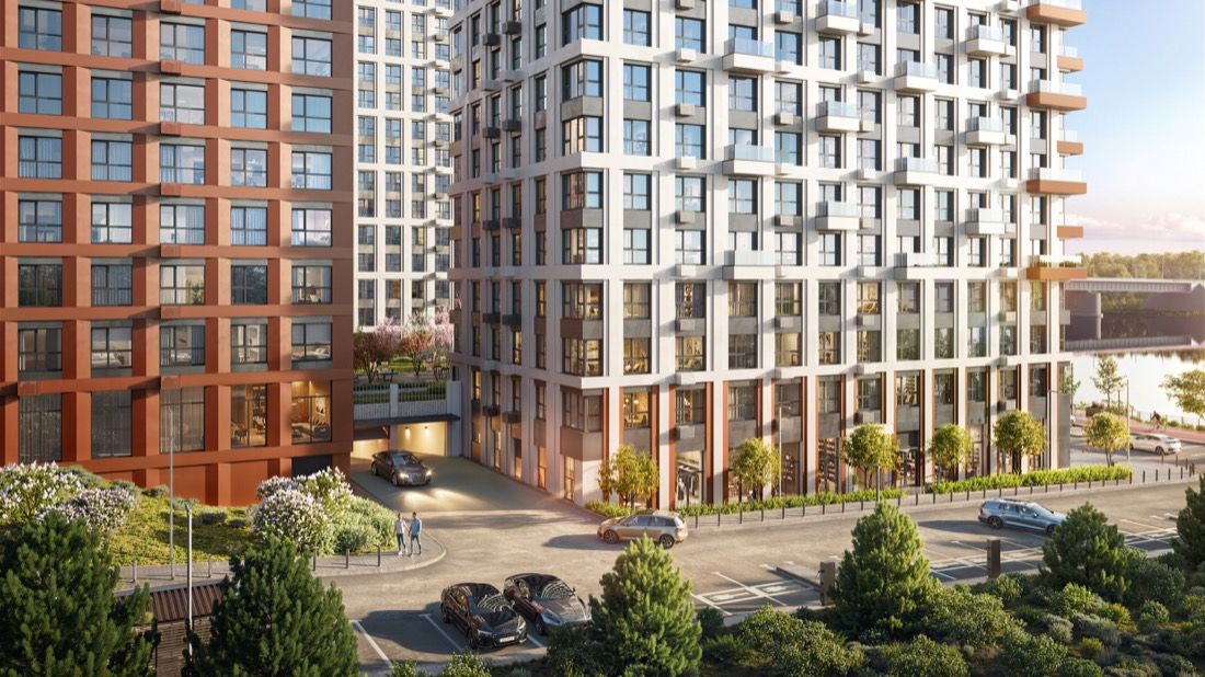 Riverfront Residential Complex — architectural visualisation by Photoreal3d