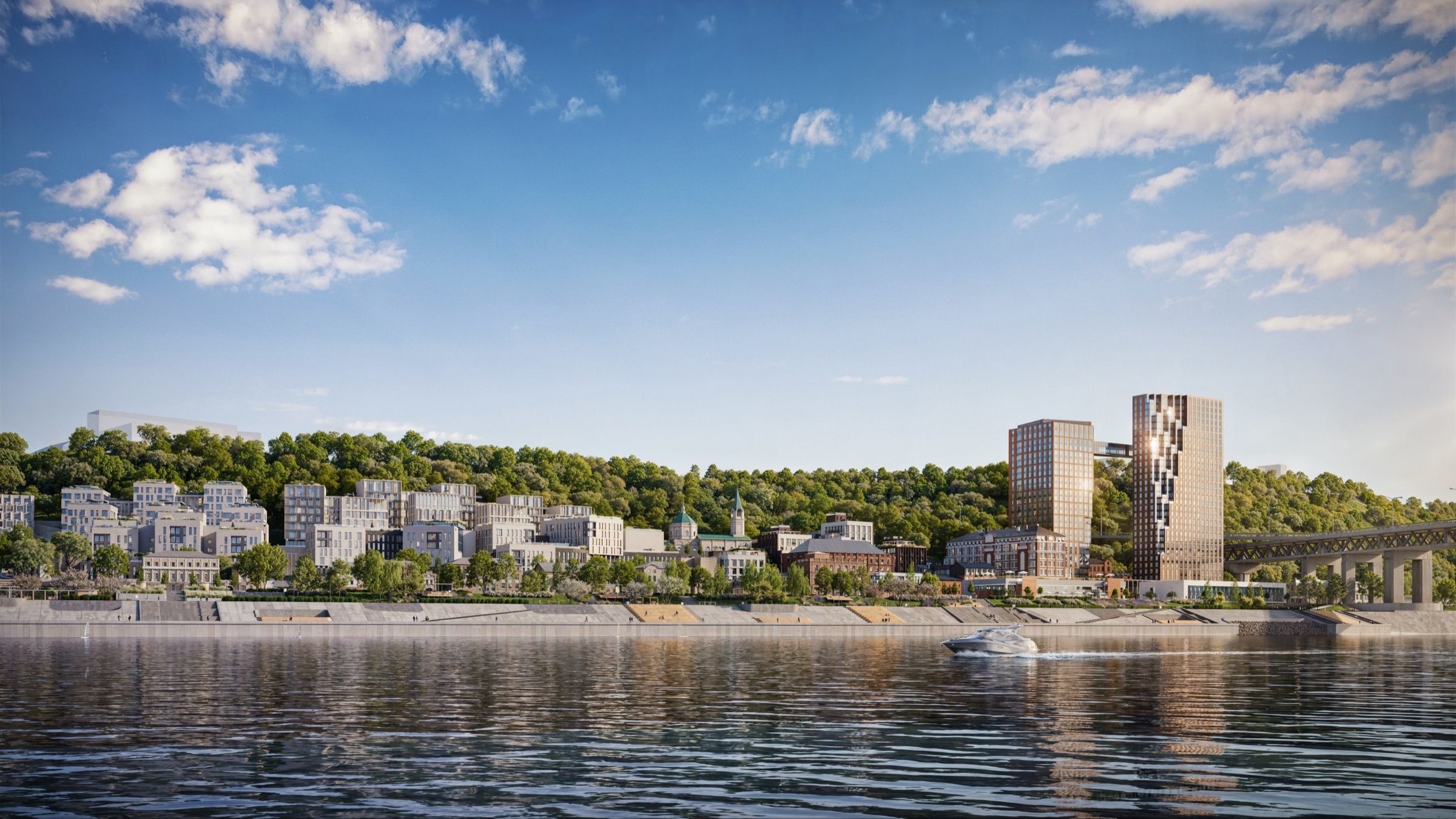 Riverfront Twin Towers — architectural visualisation, frame 8