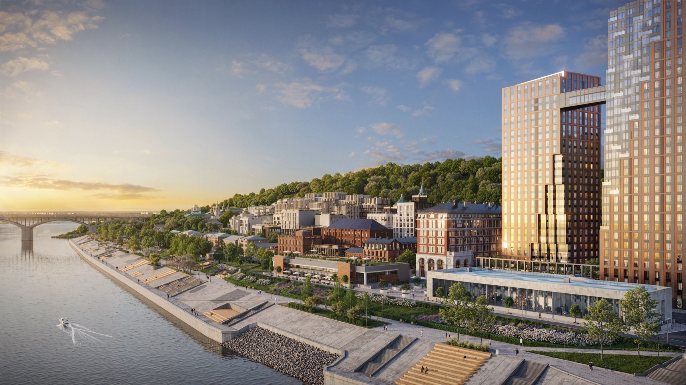 Riverfront Twin Towers — architectural visualisation, frame 9