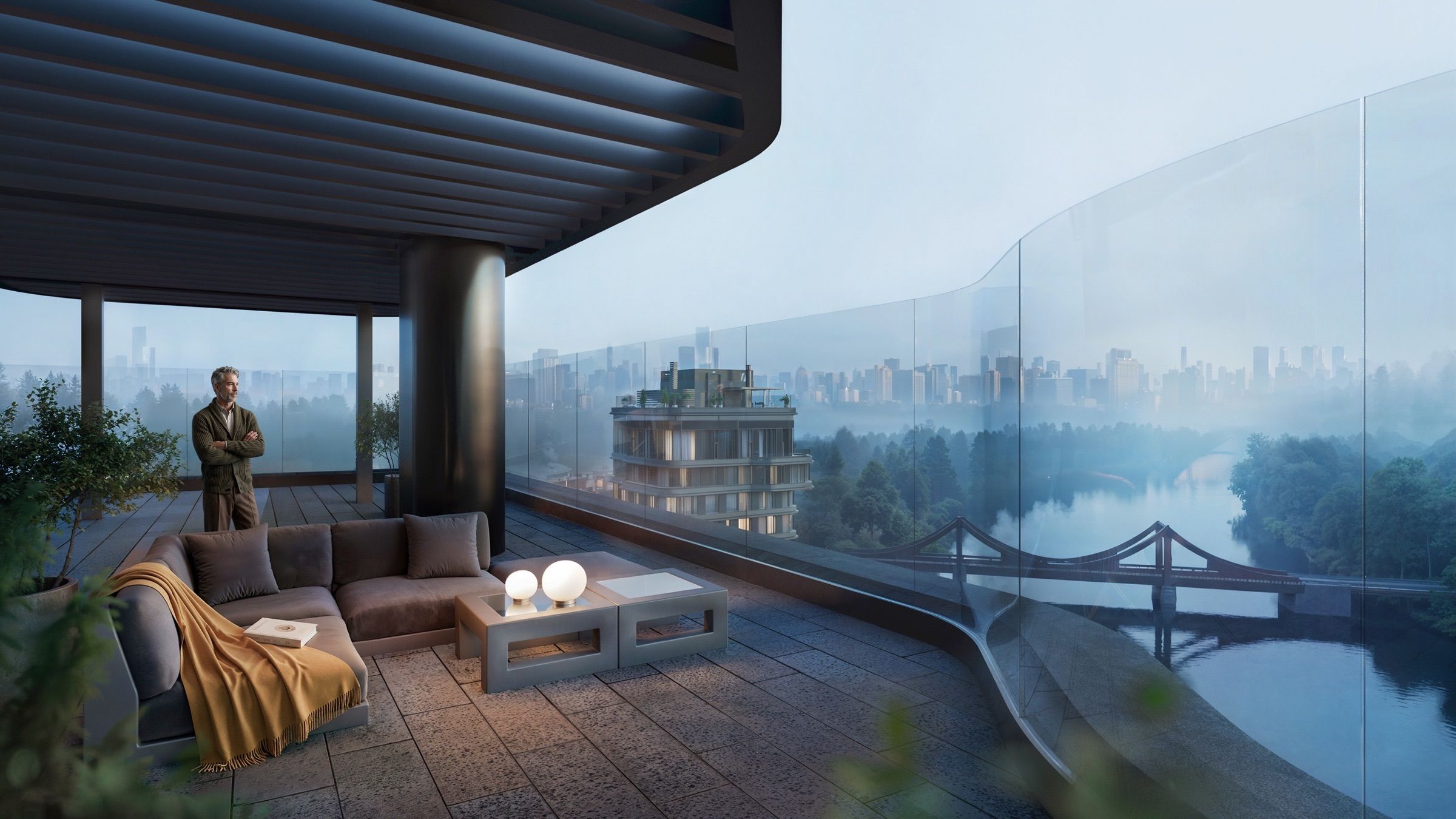 Riverside Residential Quarter — architectural visualisation, frame 3