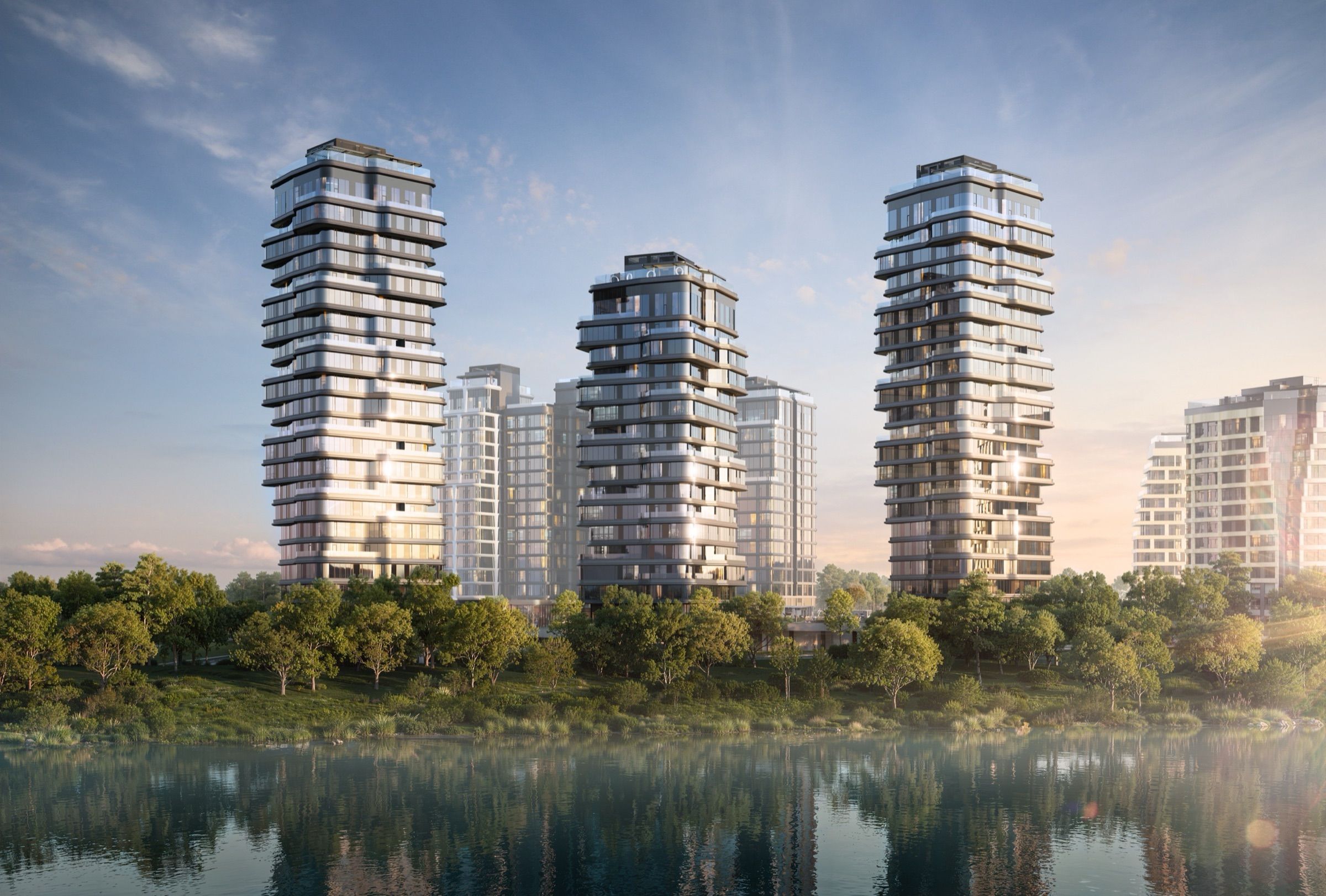 Riverside Residential Quarter — architectural visualisation, frame 6