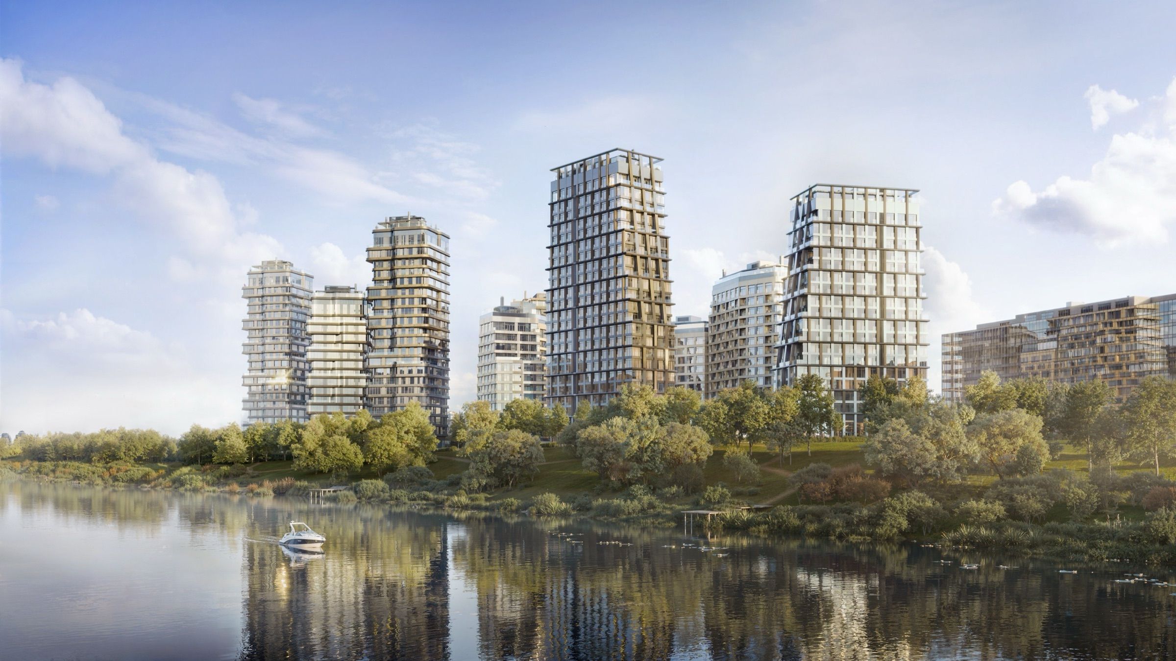 Riverside Residential Quarter — architectural visualisation, frame 8