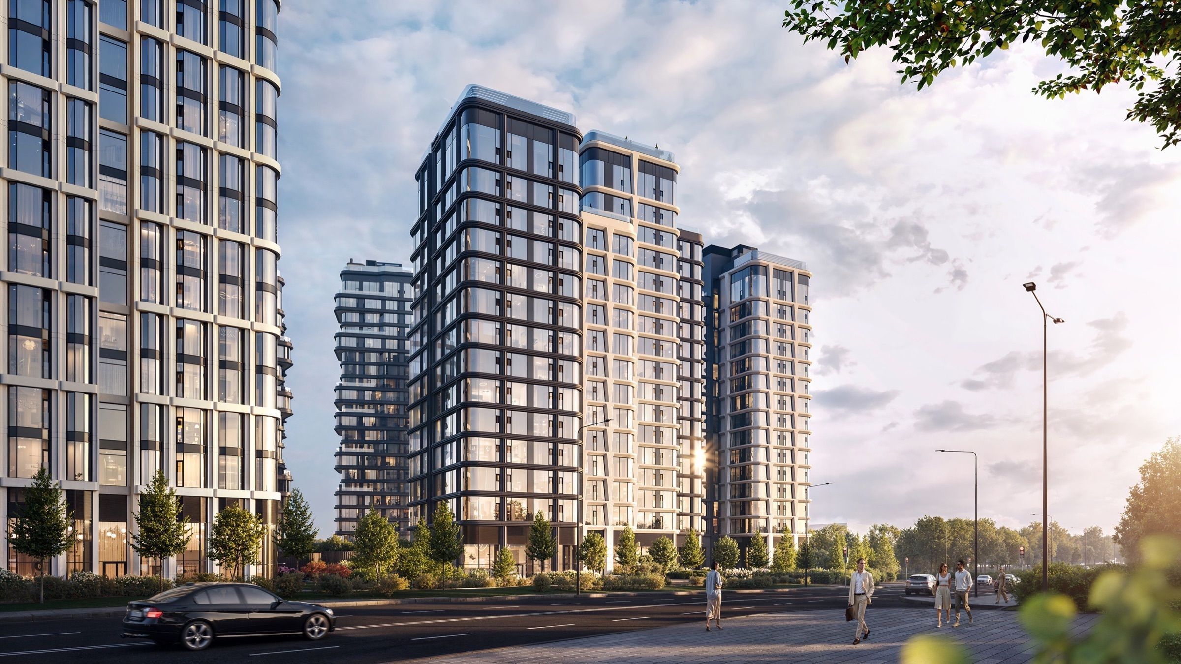 Riverside Residential Quarter — architectural visualisation, frame 13