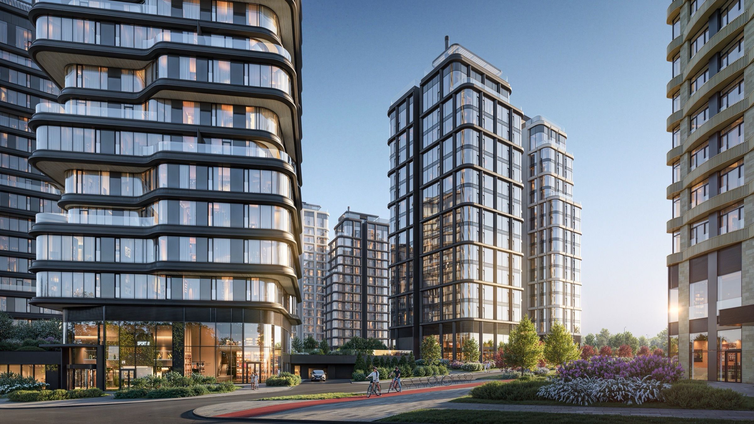 Riverside Residential Quarter — architectural visualisation, frame 14
