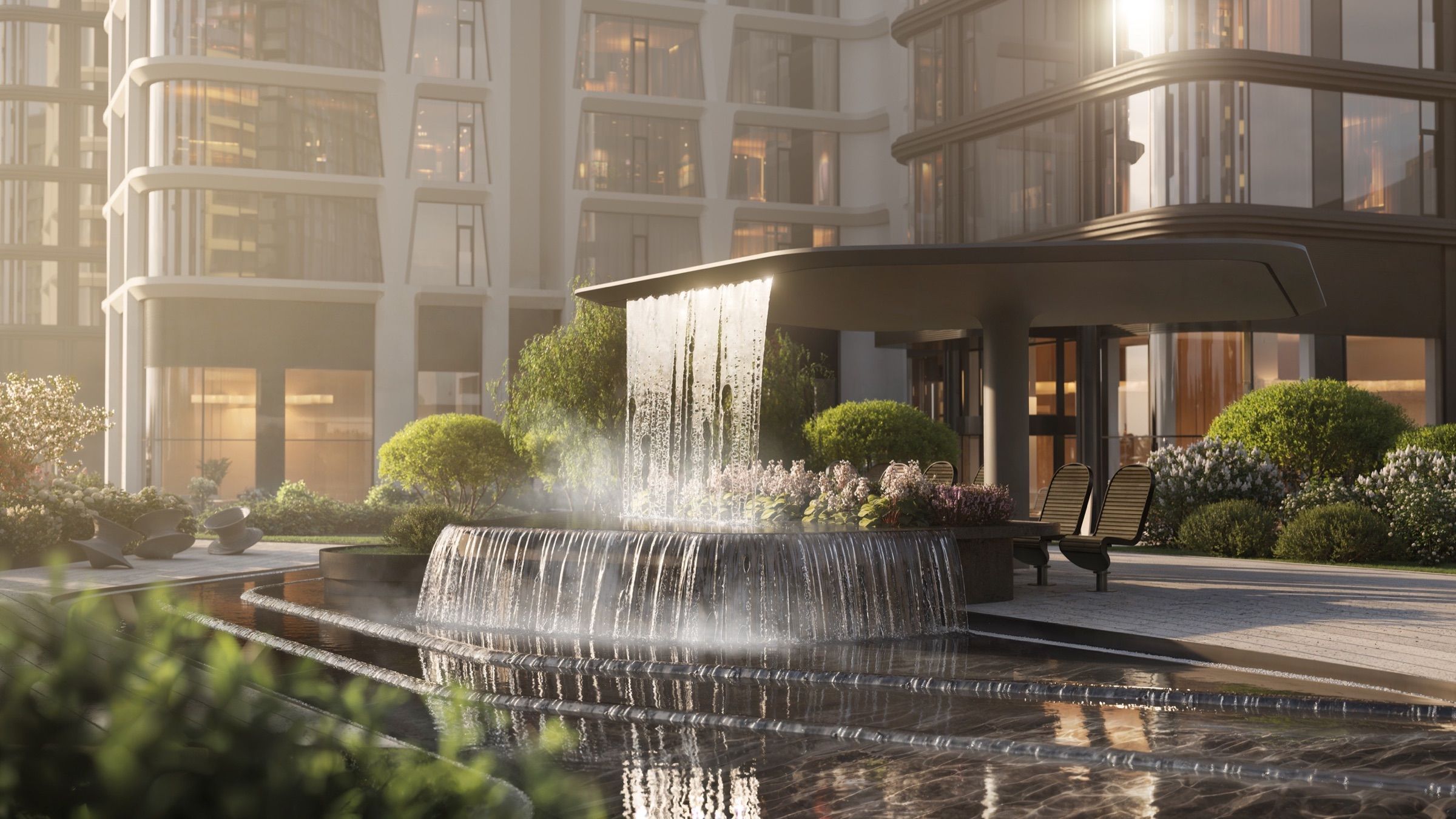 Riverside Residential Quarter — architectural visualisation, frame 16