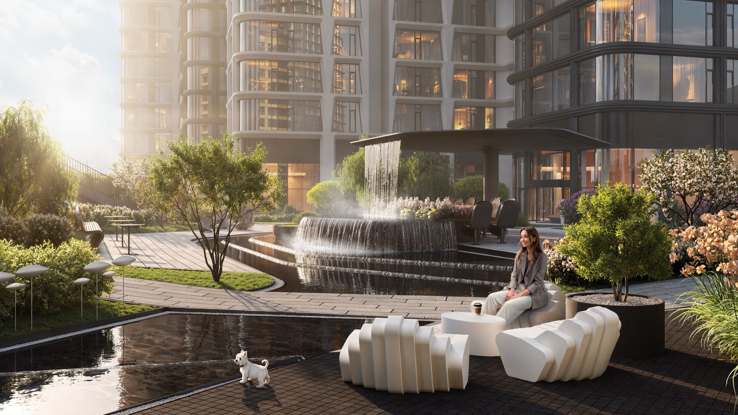 Riverside Residential Quarter — architectural visualisation, frame 17