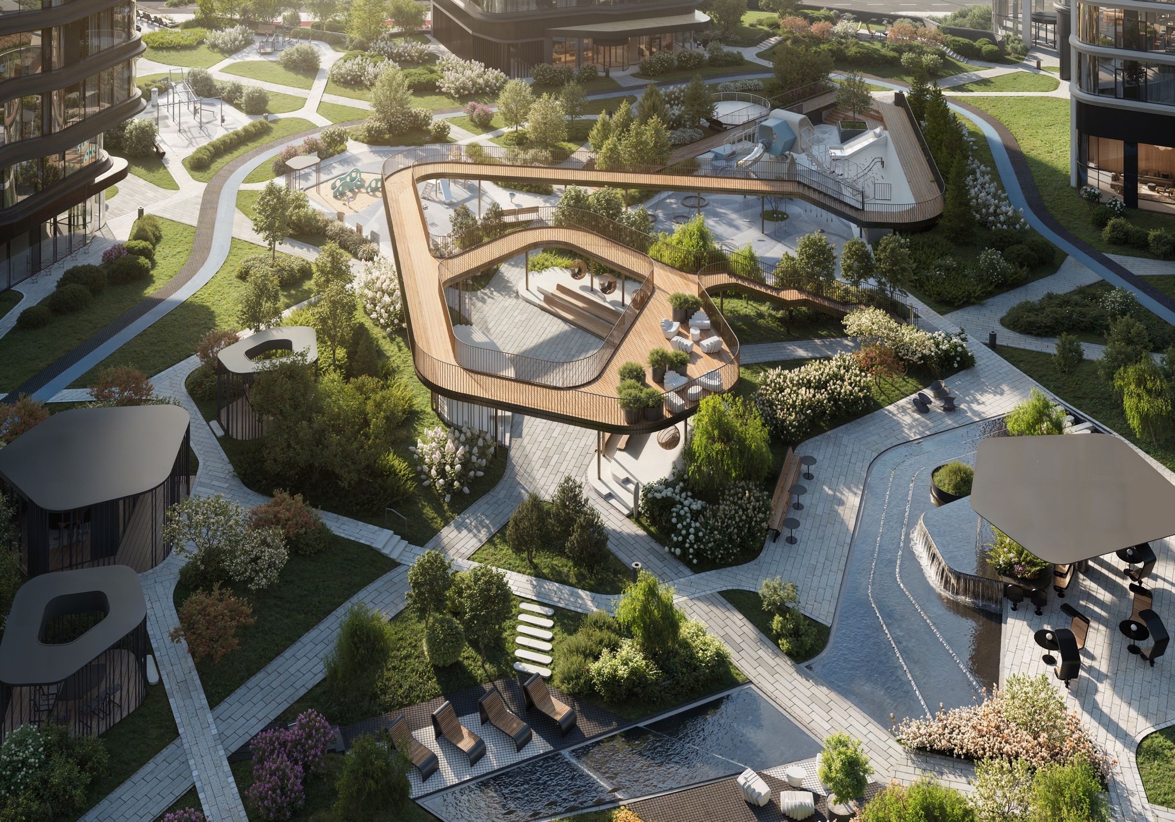 Riverside Residential Quarter — architectural visualisation, frame 18