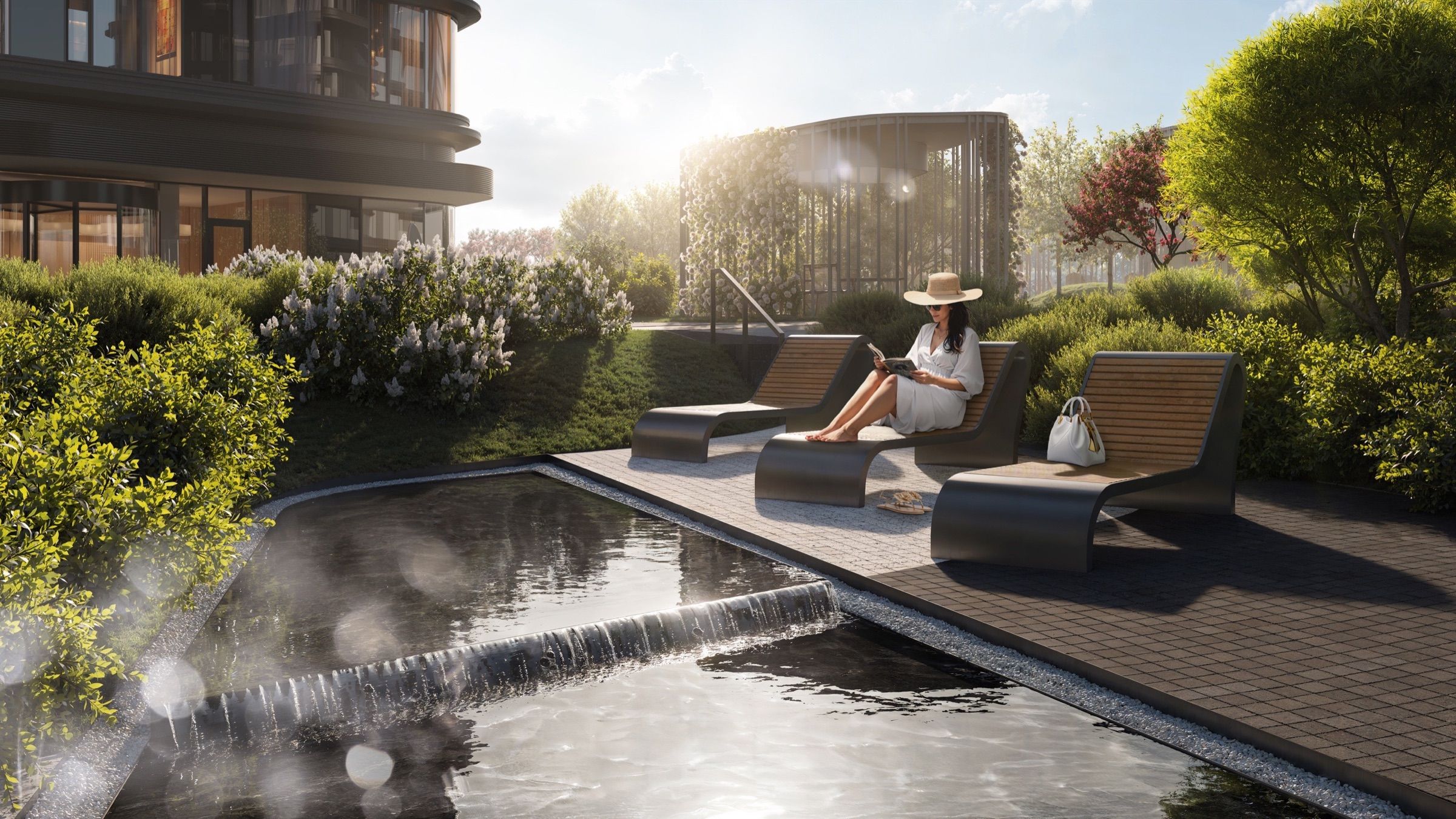 Riverside Residential Quarter — architectural visualisation, frame 24