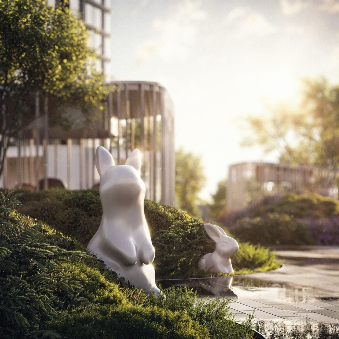 Riverside Residential Quarter — architectural visualisation by Photoreal3d