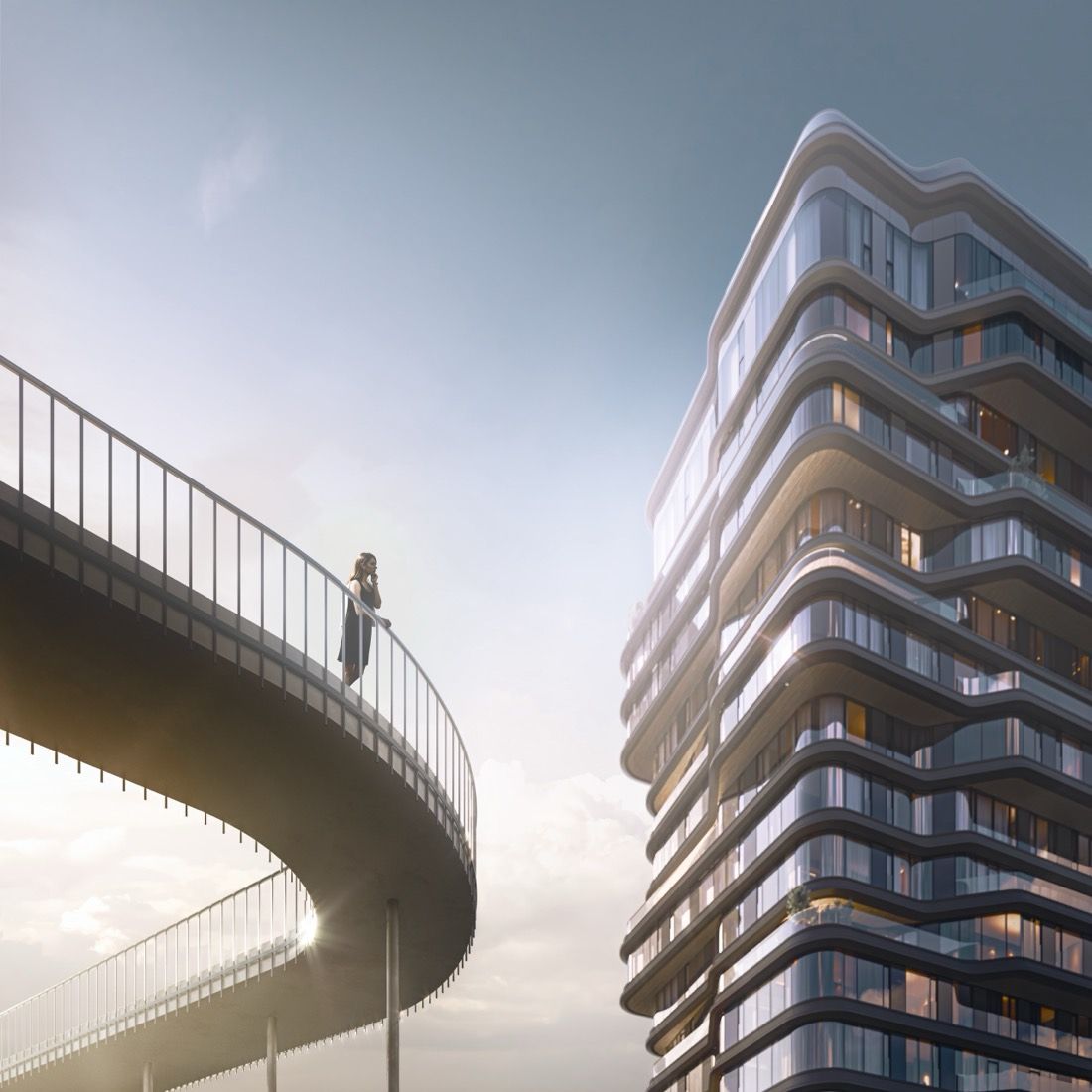 Riverside Residential Quarter — architectural visualisation by Photoreal3d