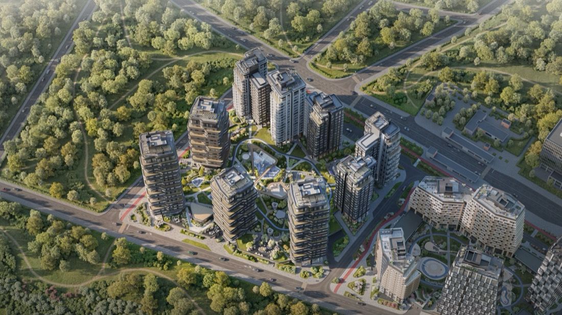 Riverside Residential Quarter — architectural visualisation by Photoreal3d