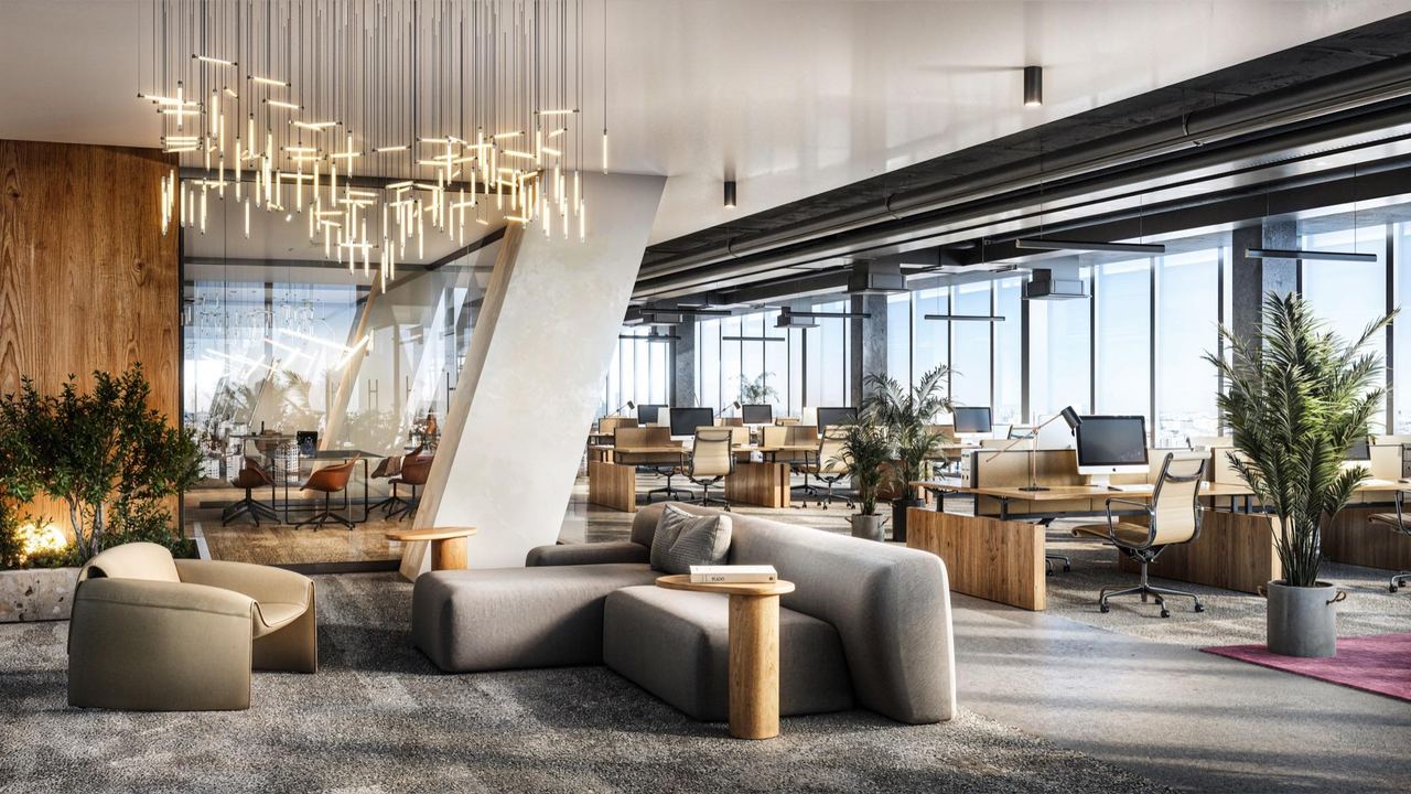 Office lounge — interior visualisation by Photoreal3d