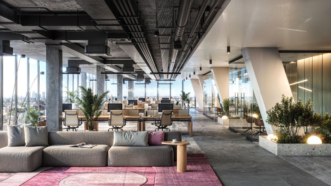 Open-plan office — interior visualisation by Photoreal3d