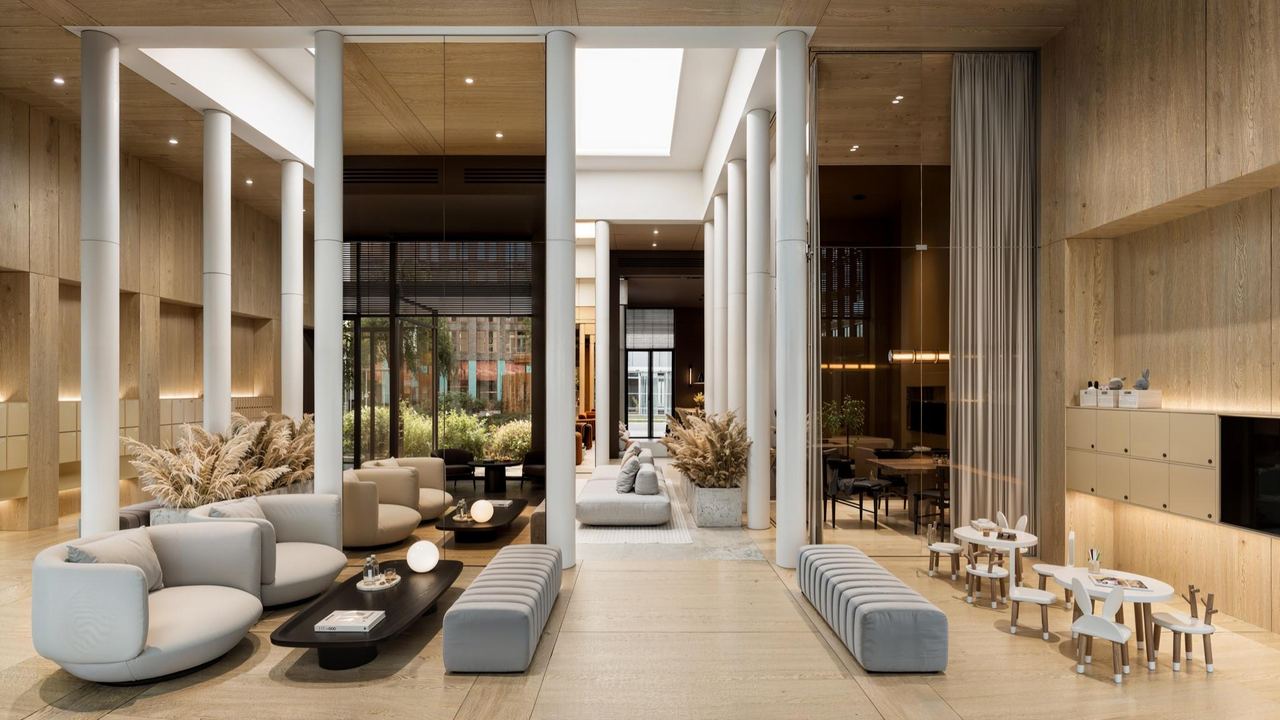 Residential lobby — interior visualisation by Photoreal3d