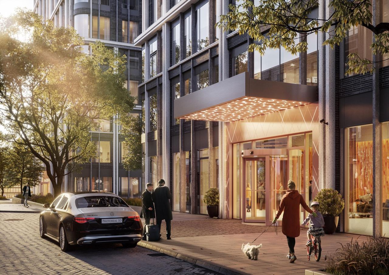 City-centre residential towers — architectural visualisation by Photoreal3d