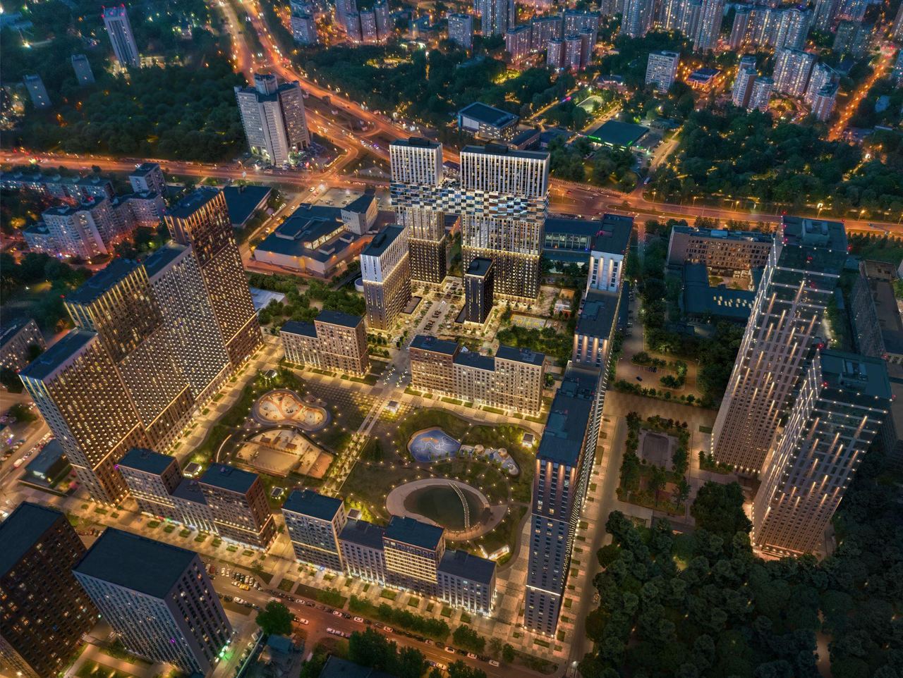 High-rise residential complex — architectural visualisation by Photoreal3d