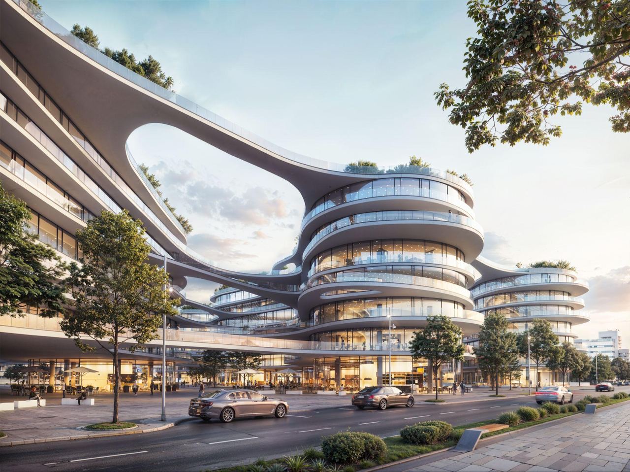 High-rise residential quarter — architectural visualisation by Photoreal3d