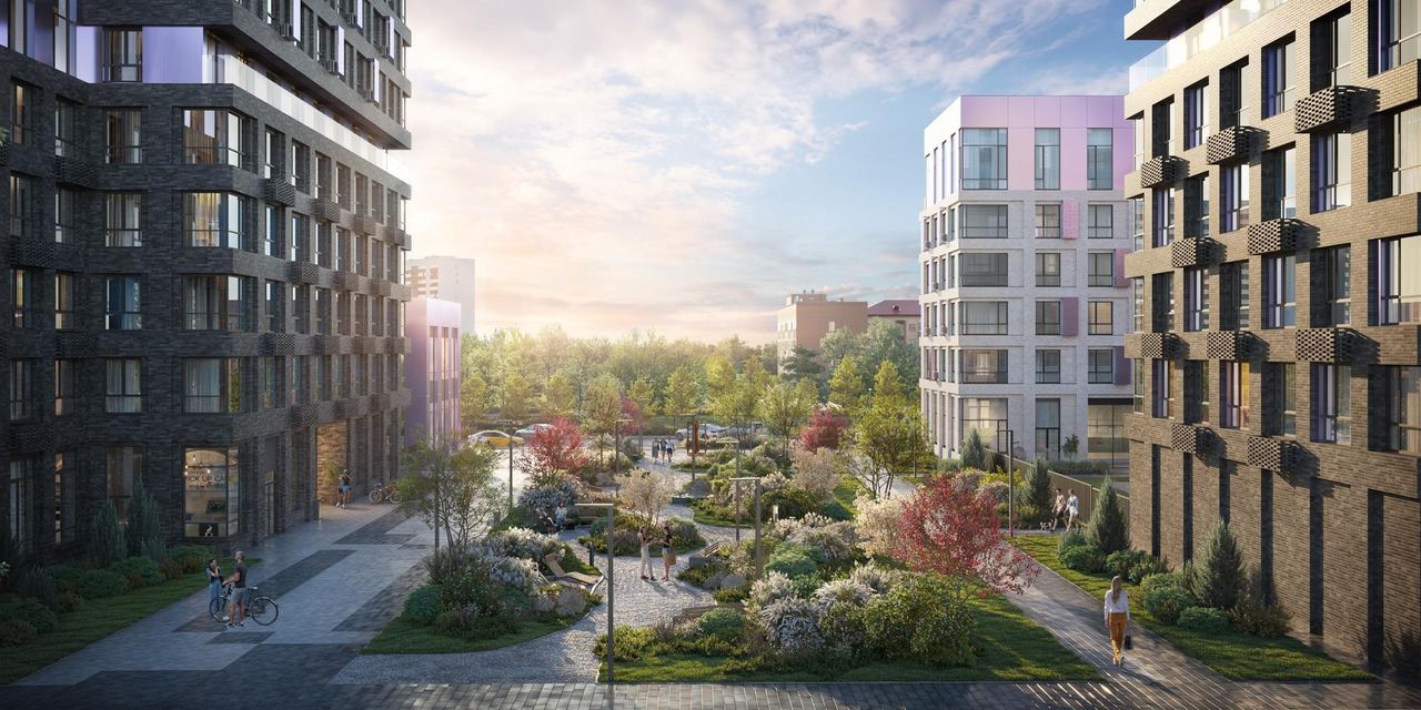City residential quarter — architectural visualisation by Photoreal3d