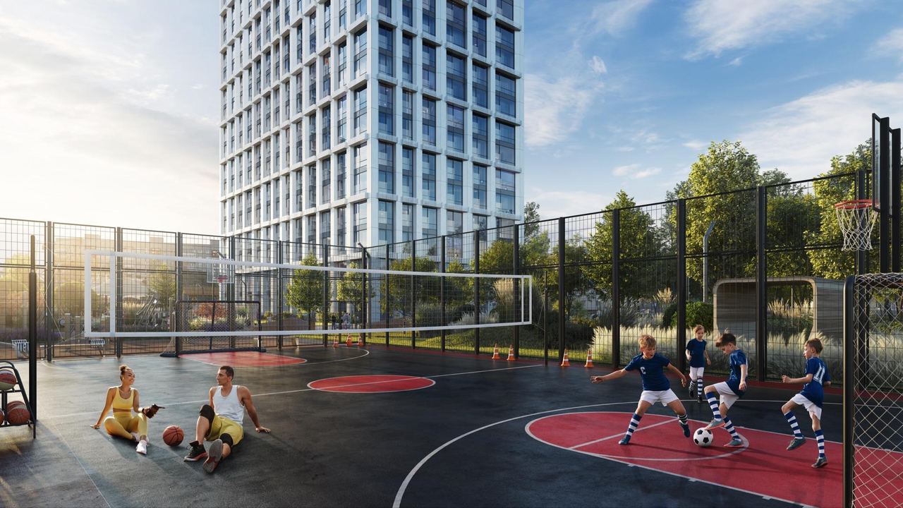 Park-side residential complex — architectural visualisation by Photoreal3d