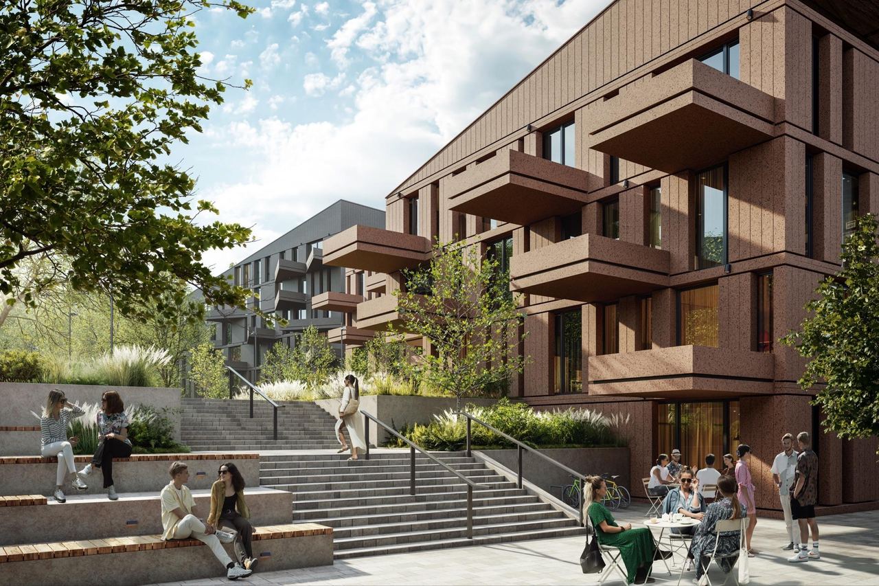 City residential quarter — architectural visualisation by Photoreal3d
