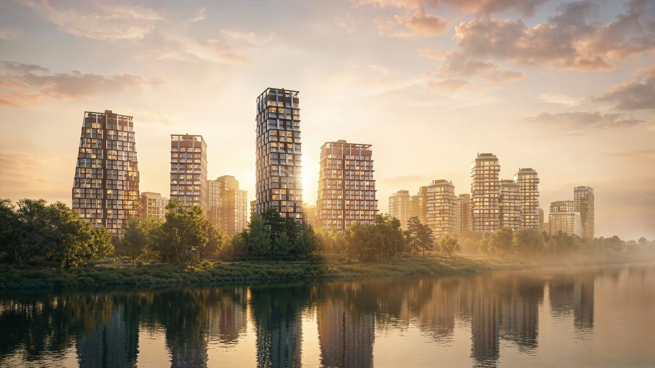 Waterfront Residential Quarter — architectural visualisation by Photoreal3d