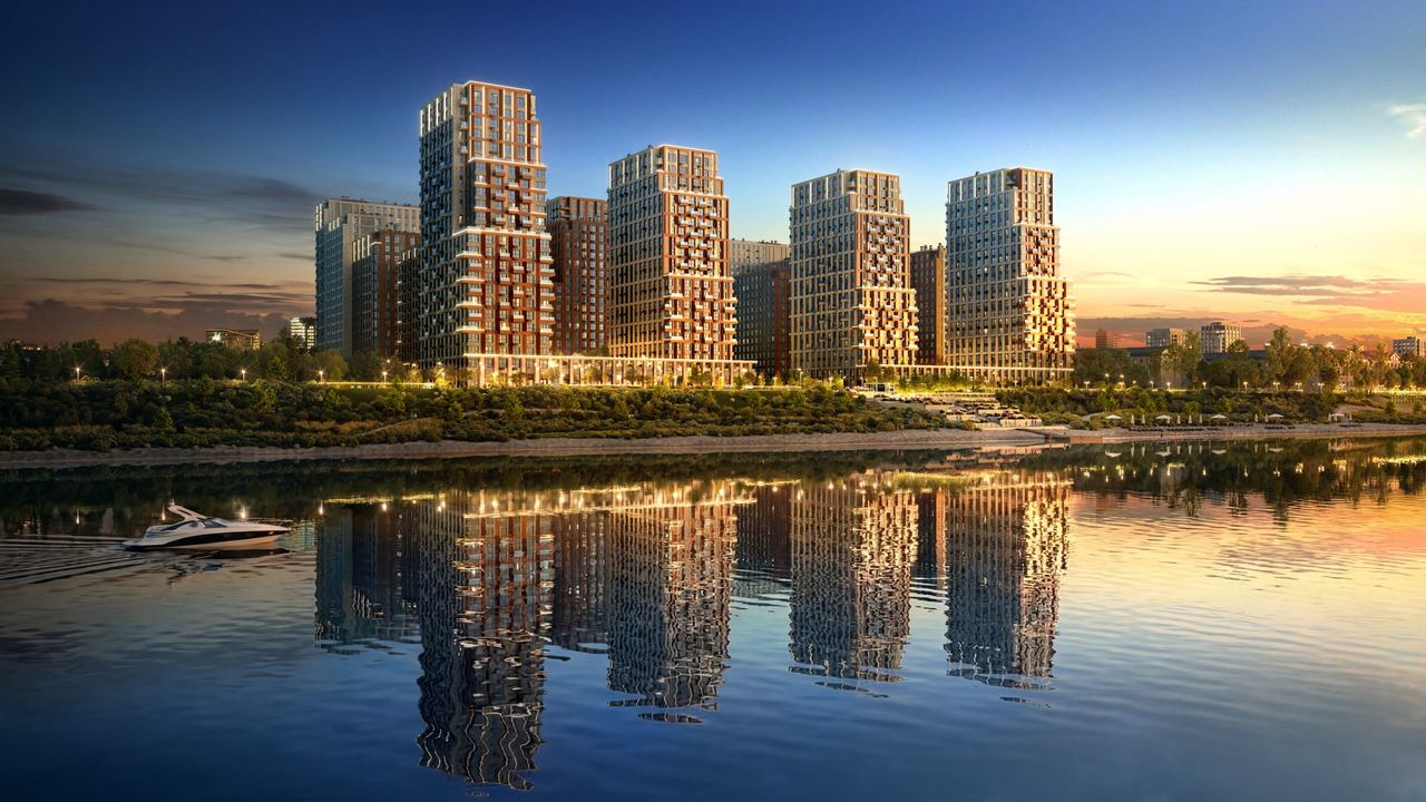 Riverfront Residential Complex — architectural visualisation by Photoreal3d