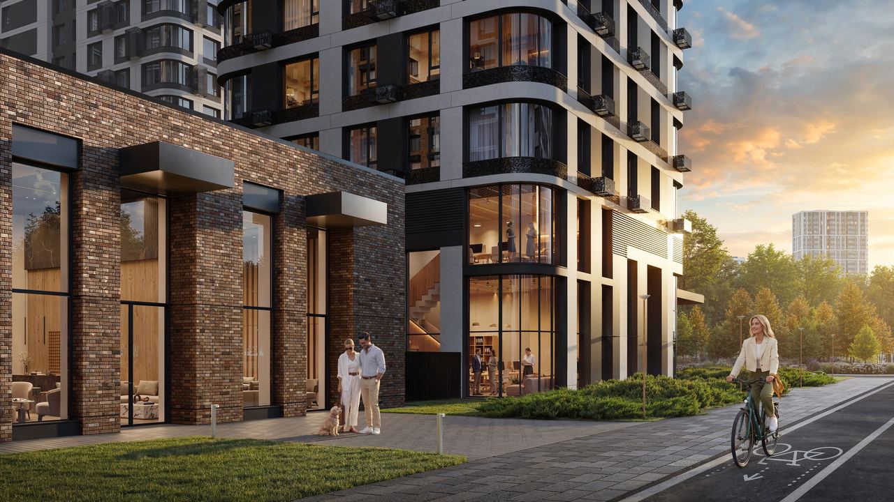 Park-Corridor City Quarter — architectural visualisation by Photoreal3d