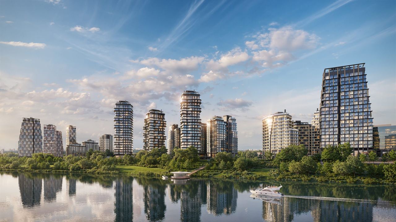 Waterfront Residential Quarter — architectural visualisation by Photoreal3d
