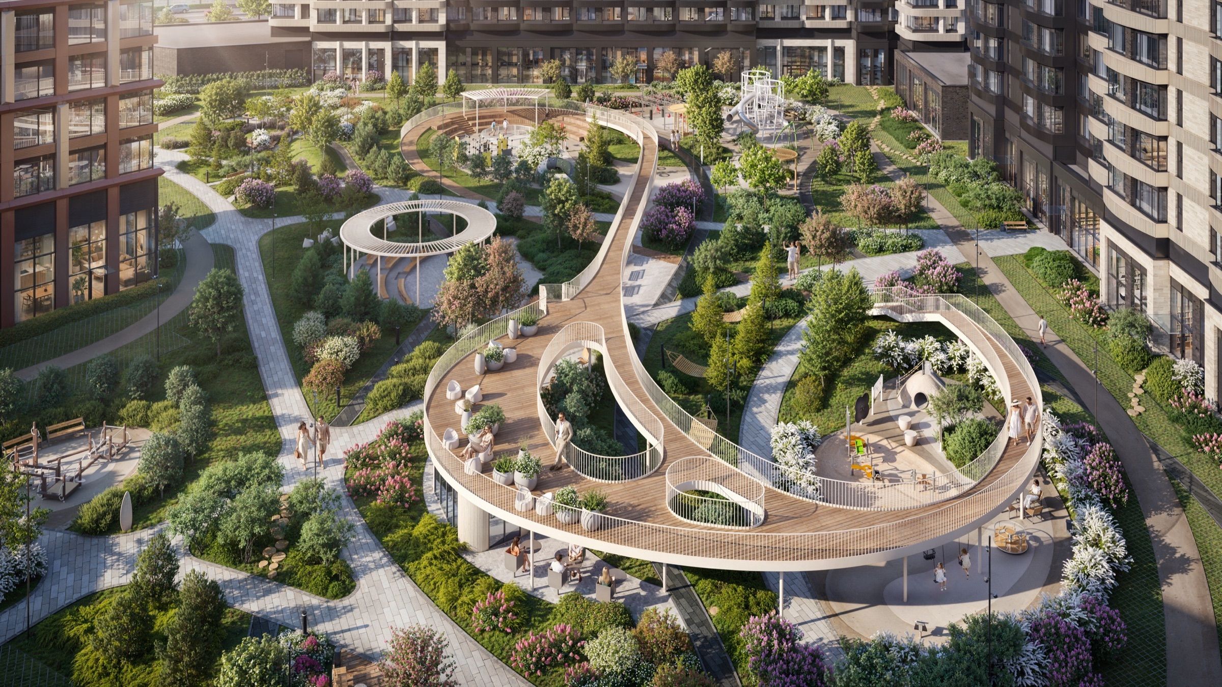 Waterfront Residential Quarter — architectural visualisation, frame 9